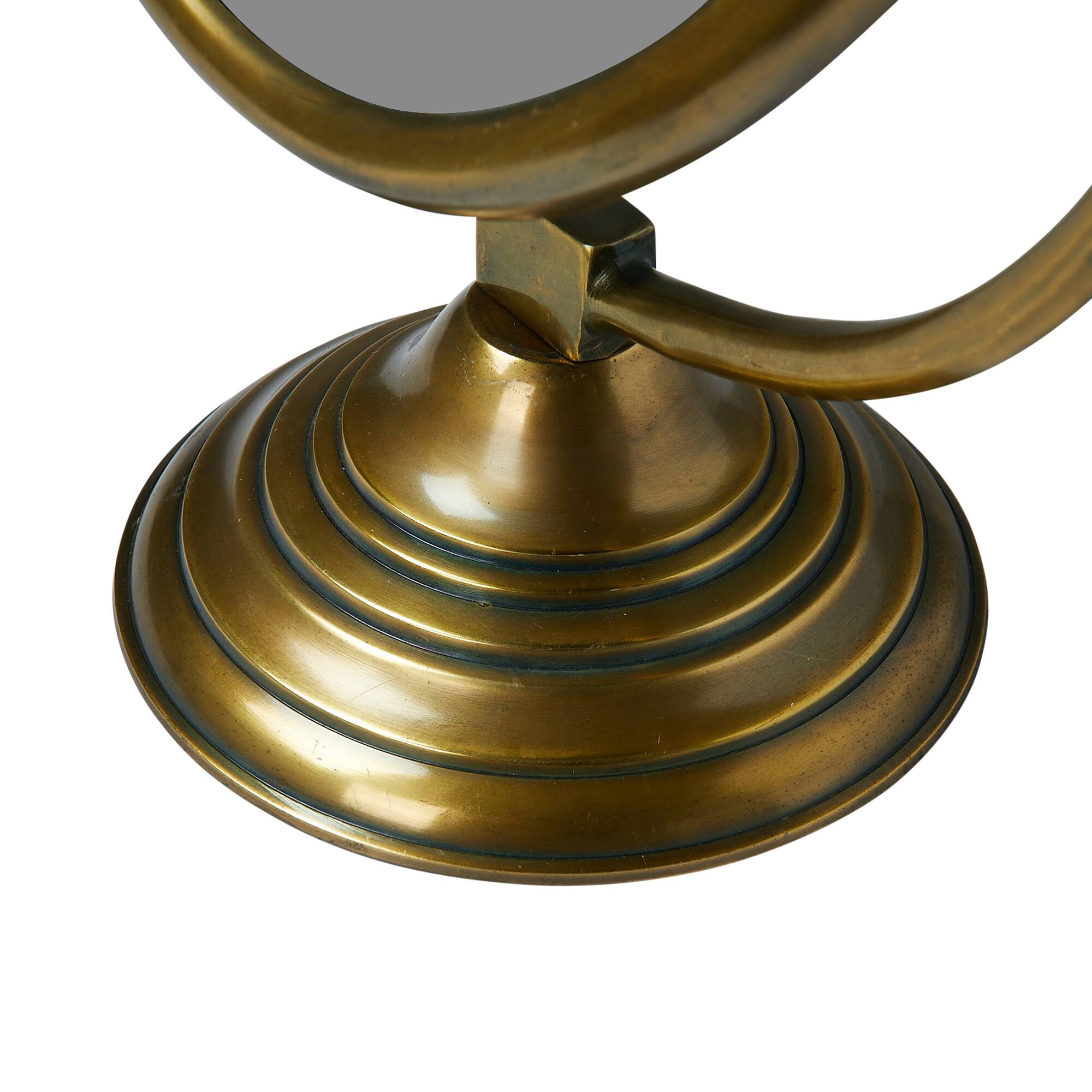 Hello Honey® Brass Finish Framed Mirror on Swivel Stand